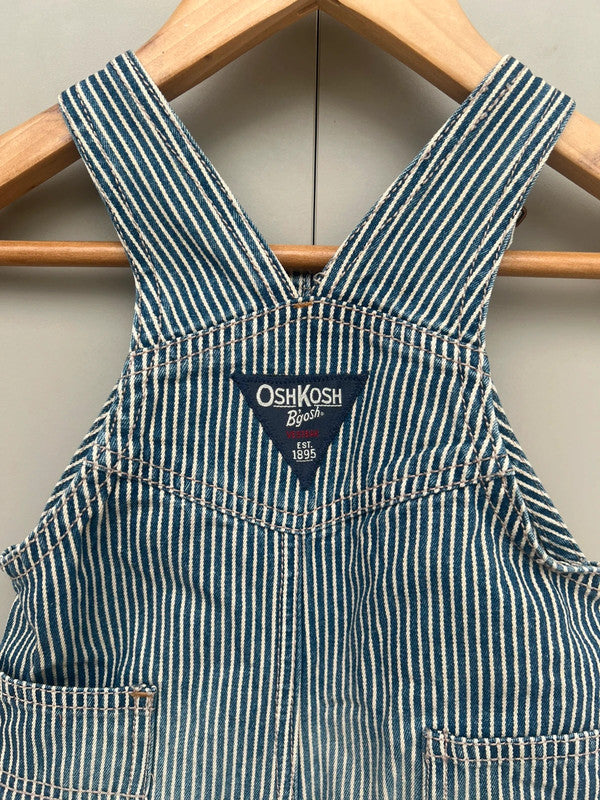Oshkosh Hickory Stripe Dungarees 6M