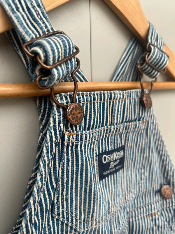 Oshkosh Hickory Stripe Dungarees 6M