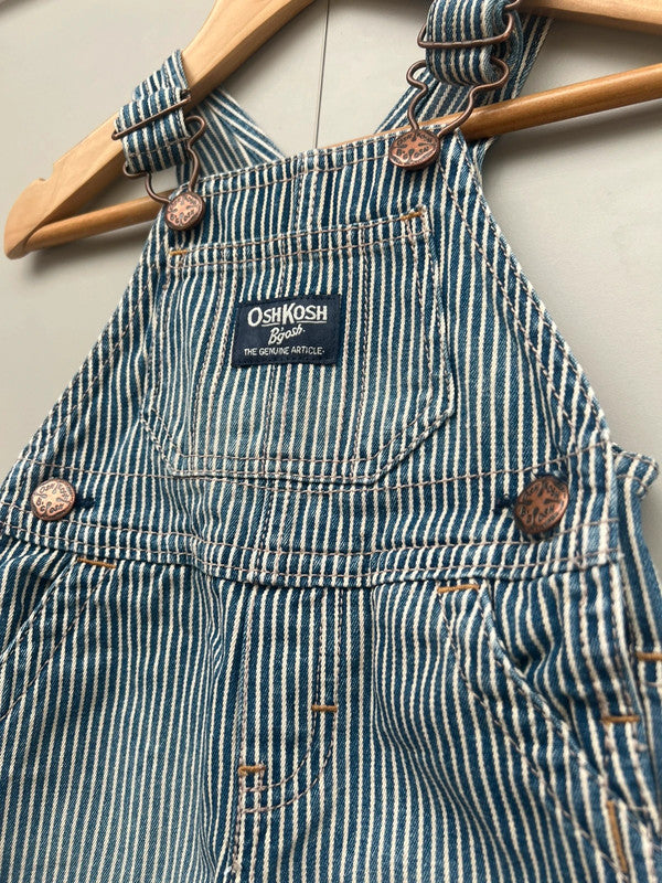 Oshkosh Hickory Stripe Dungarees 6M