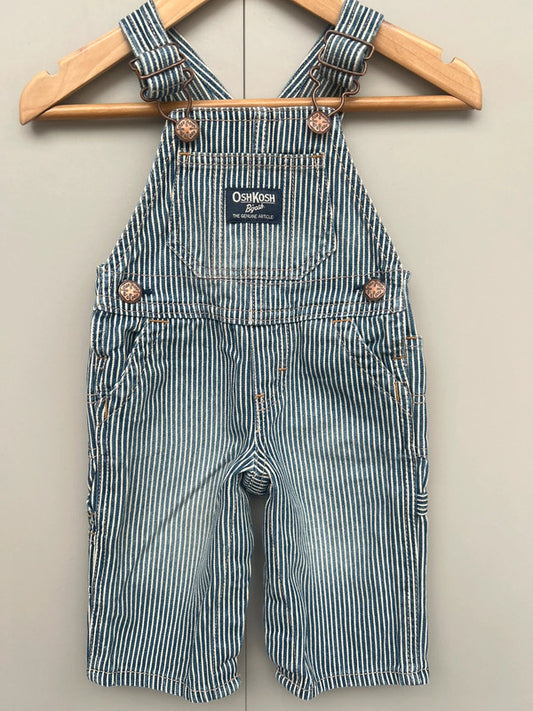 Oshkosh Hickory Stripe Dungarees 6M