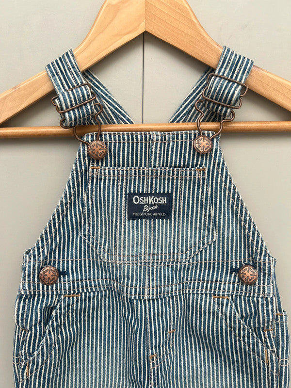 Oshkosh Hickory Stripe Dungarees 6M