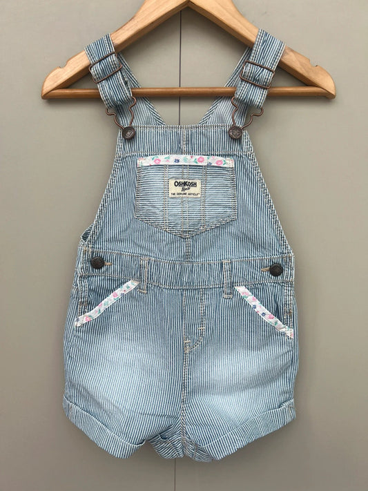 Oshkosh Striped Shortall Dungarees 24M