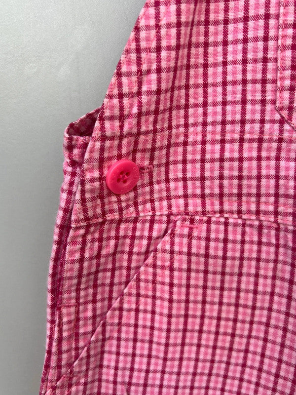 Oshkosh Vintage Check Shortall Dungarees 12M
