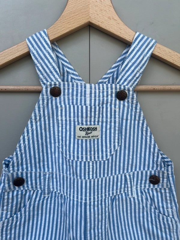 Oshkosh Striped Cotton Shortalls 18M