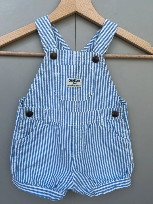 Oshkosh Striped Cotton Shortalls 18M