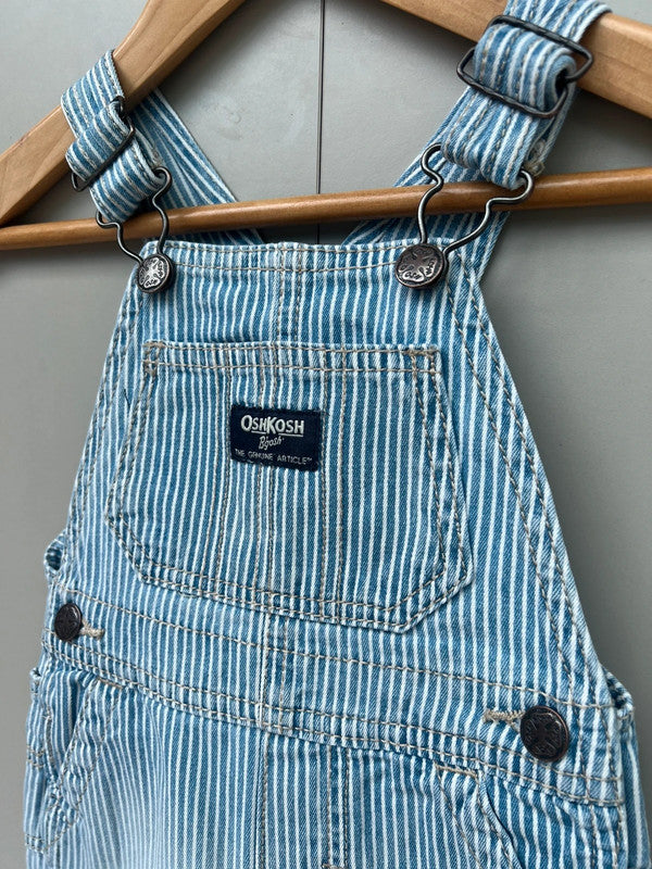 Oshkosh Hickory Shortall Dungarees 12M