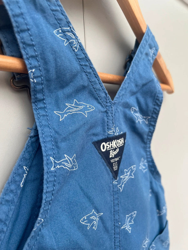 Oshkosh Shark Shortall Dungaree 18M