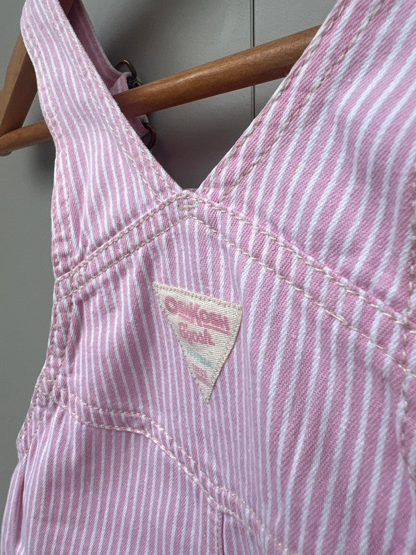 Oshkosh Hickory Pink Shortall Dungarees 18M
