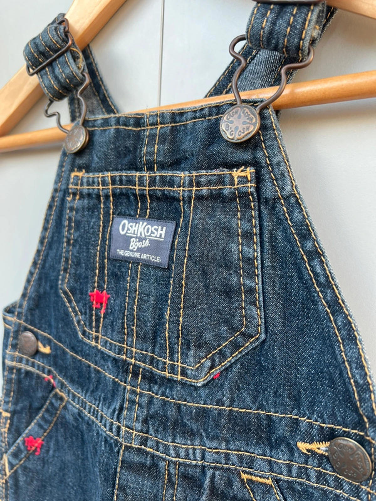 Oshkosh Denim Train Dungarees 9M
