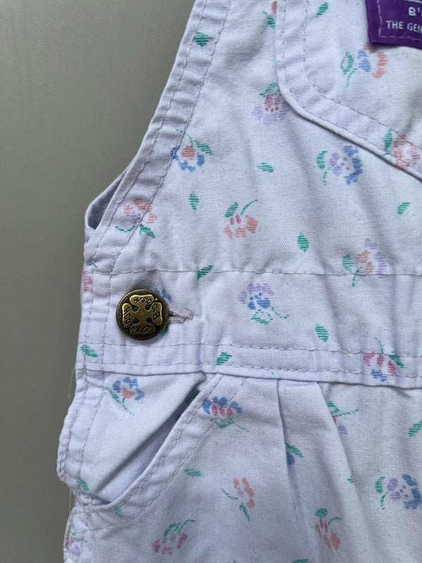 Oshkosh Vintage Lilac Floral Dungarees 18M