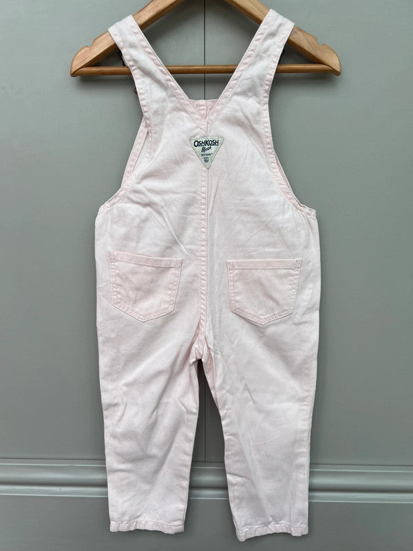 Oshkosh Rose Pink Dungarees 2T