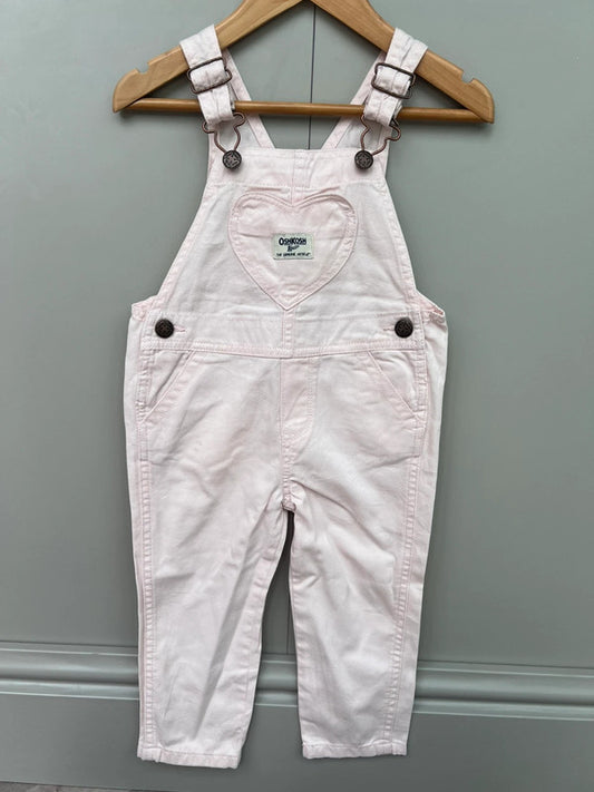 Oshkosh Rose Pink Dungarees 2T