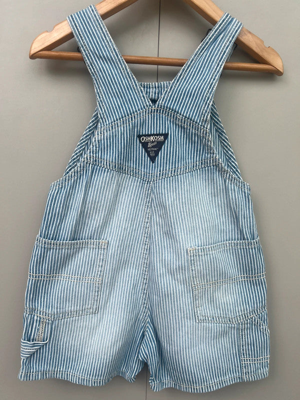 Oshkosh Hickory Shortalls 3T