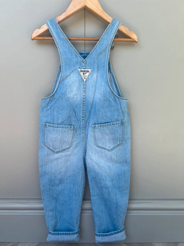 Oshkosh Denim Floral Dungarees 3T