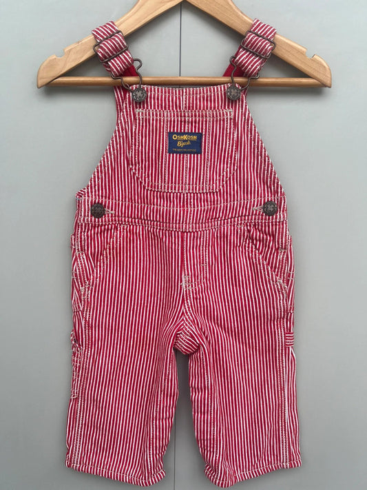 Oshkosh Red Hickory Dungarees 6M
