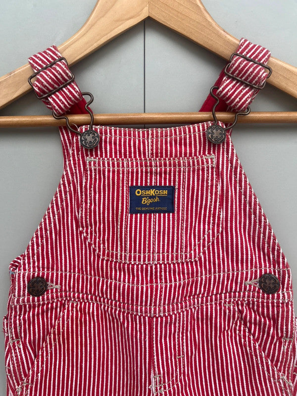 Oshkosh Red Hickory Dungarees 6M