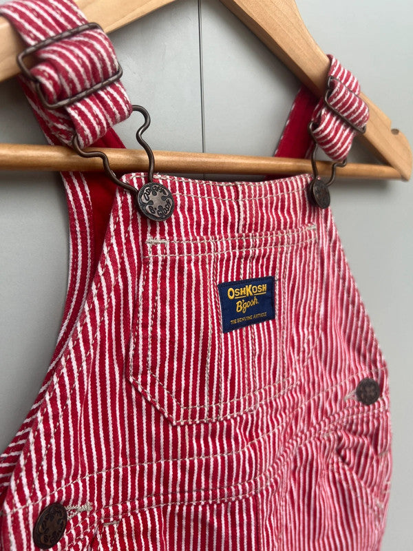 Oshkosh Red Hickory Dungarees 6M