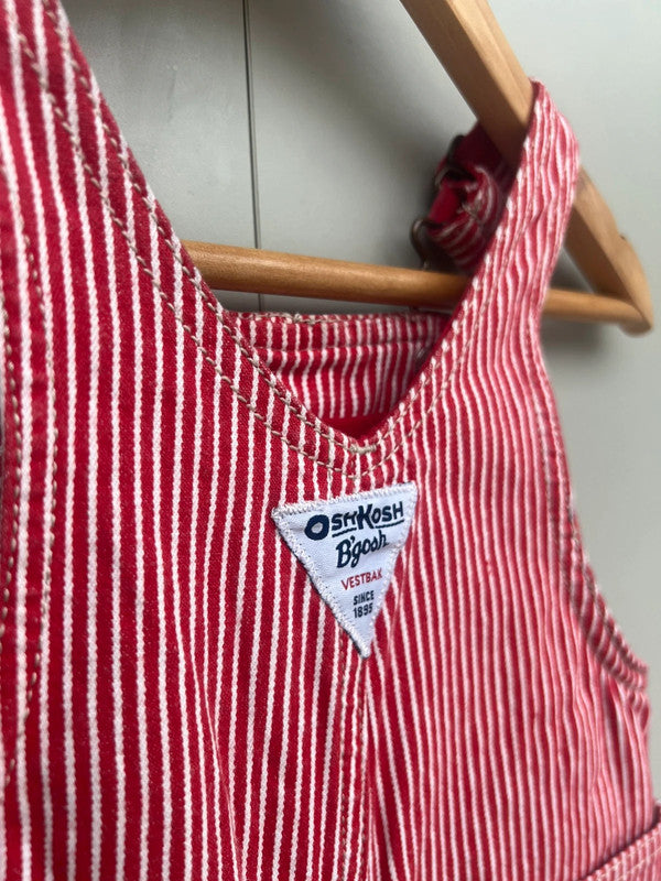 Oshkosh Red Hickory Dungarees 6M