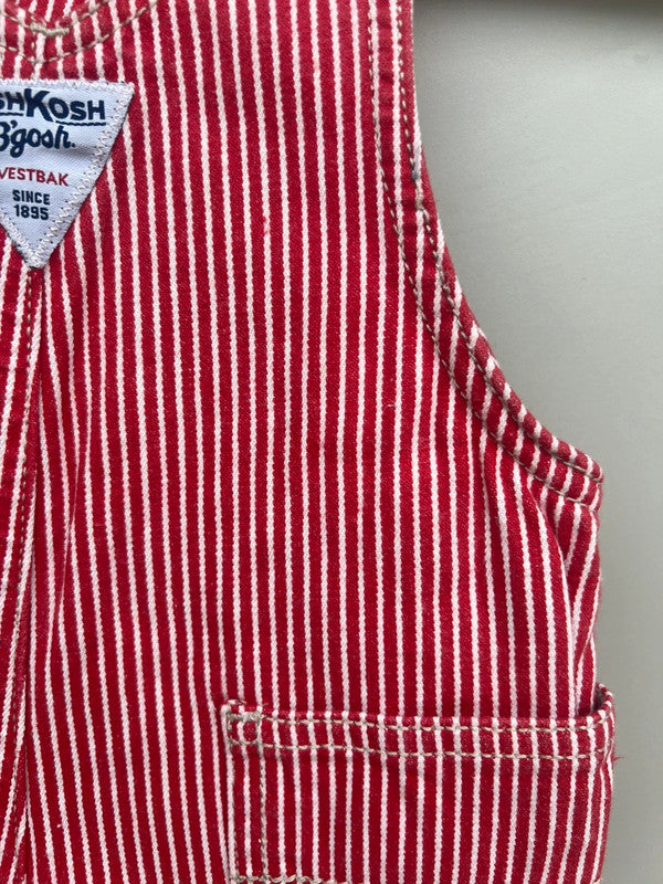 Oshkosh Red Hickory Dungarees 6M