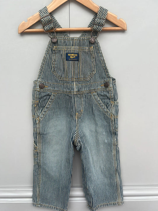 Oshkosh Navy Hickory Dungarees 18M
