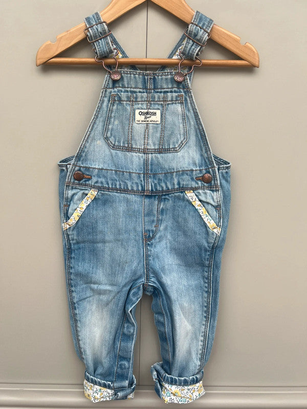 Oshkosh Denim Floral Turn Ups 12-18M