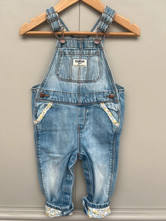Oshkosh Denim Floral Turn Ups 12-18M