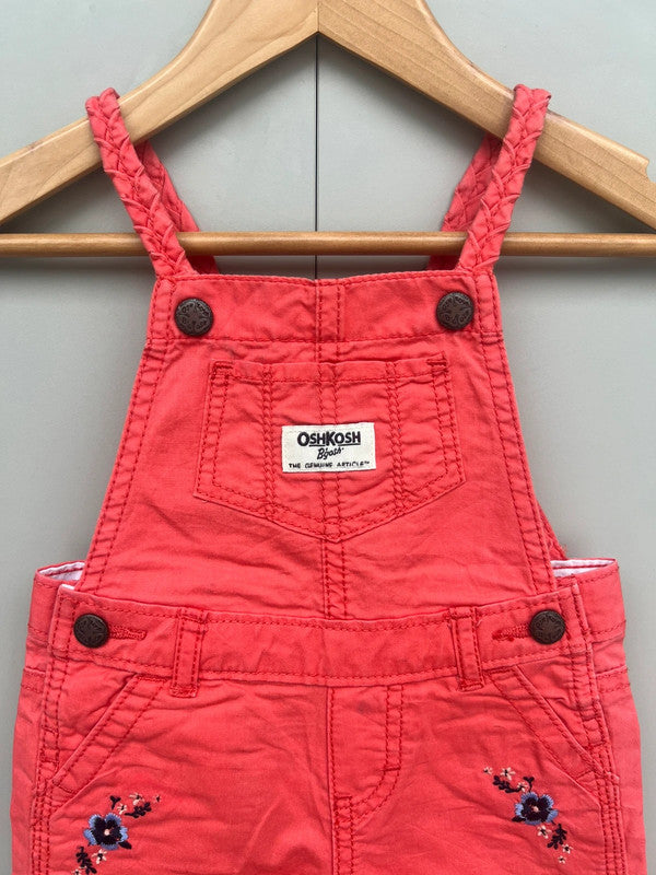 Oshkosh Coral Dungarees 12M