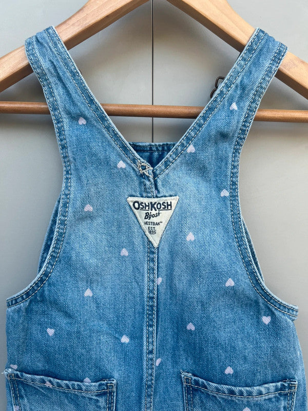 Oshkosh Heart Denim Dungarees 12M