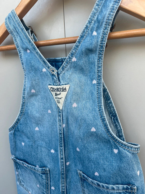Oshkosh Heart Denim Dungarees 12M