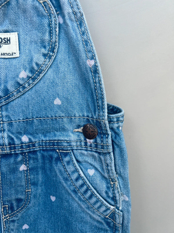 Oshkosh Heart Denim Dungarees 12M