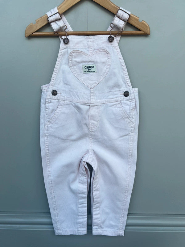 Oshkosh Rose Pink Cotton Dungarees 18M