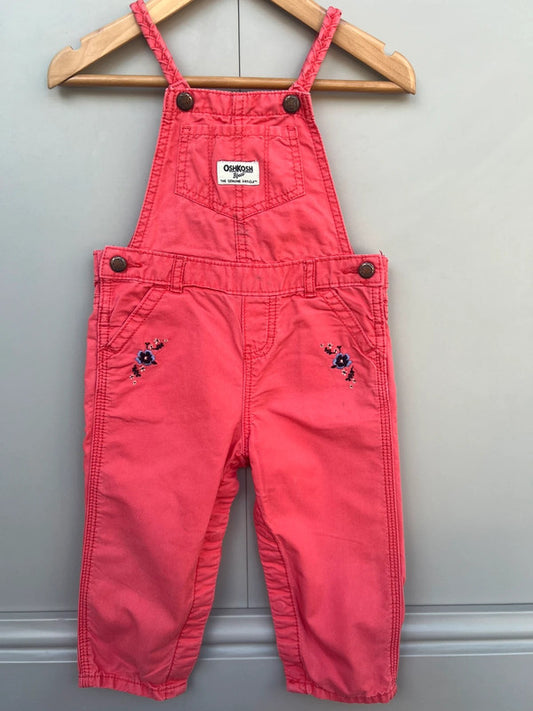 Oshkosh Coral Dungarees 12M