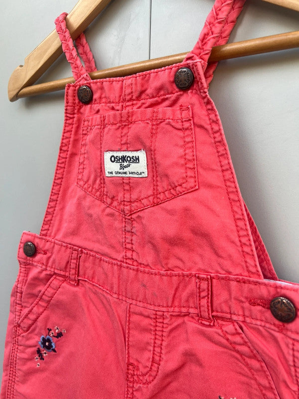 Oshkosh Coral Dungarees 12M