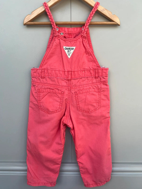 Oshkosh Coral Dungarees 12M