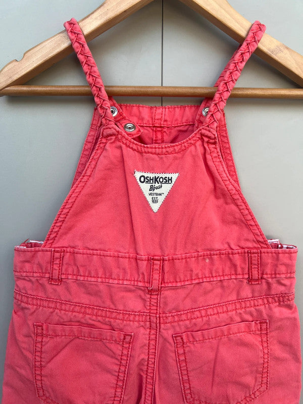 Oshkosh Coral Dungarees 12M
