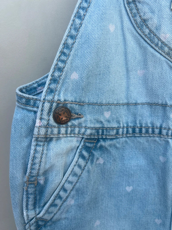 Oshkosh Heart Denim Dungarees 24M