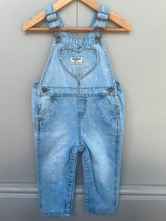 Oshkosh Heart Denim Dungarees 24M