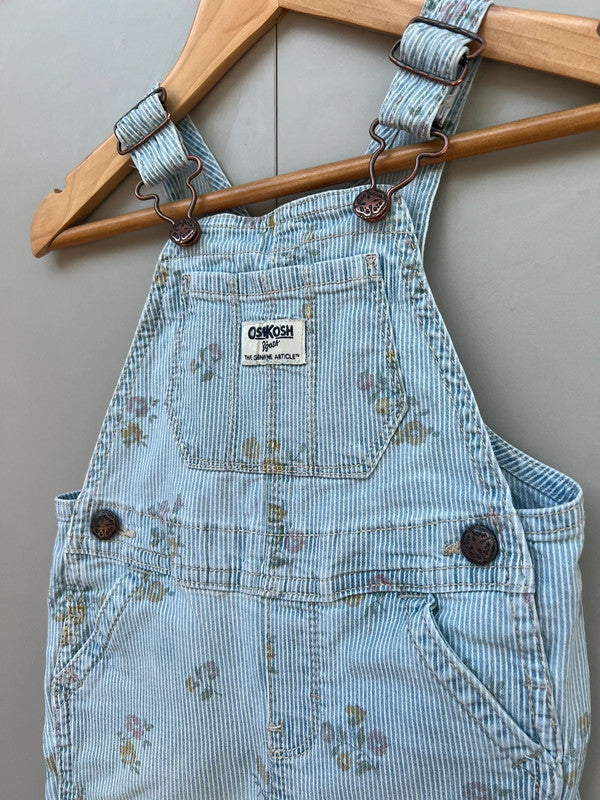 Oshkosh Striped Floral Dungarees 18M