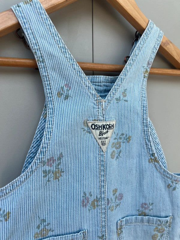 Oshkosh Striped Floral Dungarees 18M