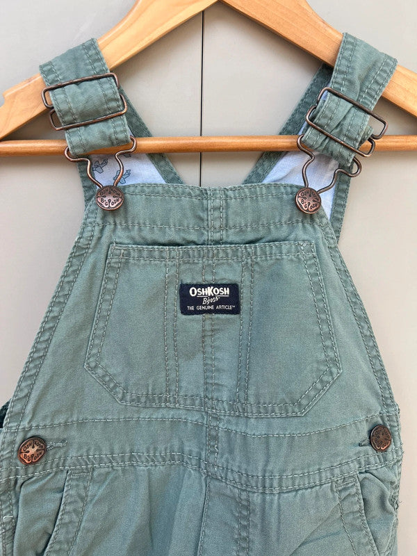 Oshkosh Sage Green Dungarees 2T
