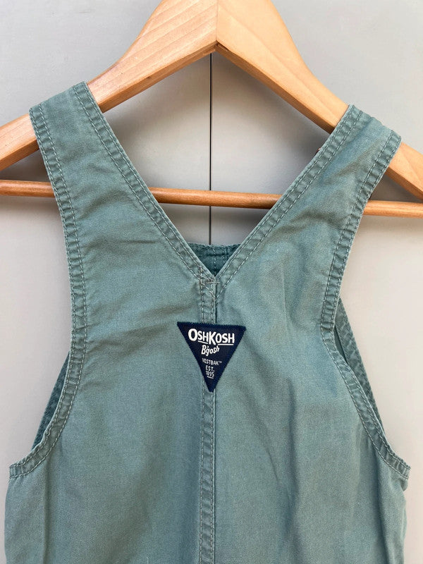 Oshkosh Sage Green Dungarees 2T