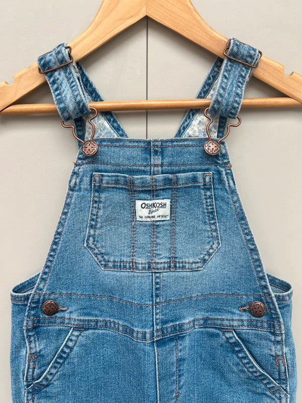 Oshkosh Floral Turn Up Dungarees 4T