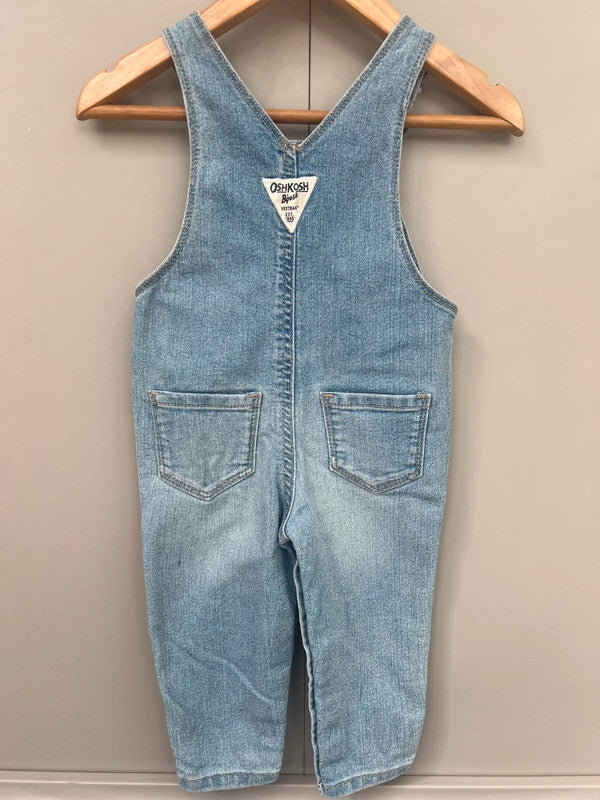 Oshkosh Denim Floral Dungarees 9M