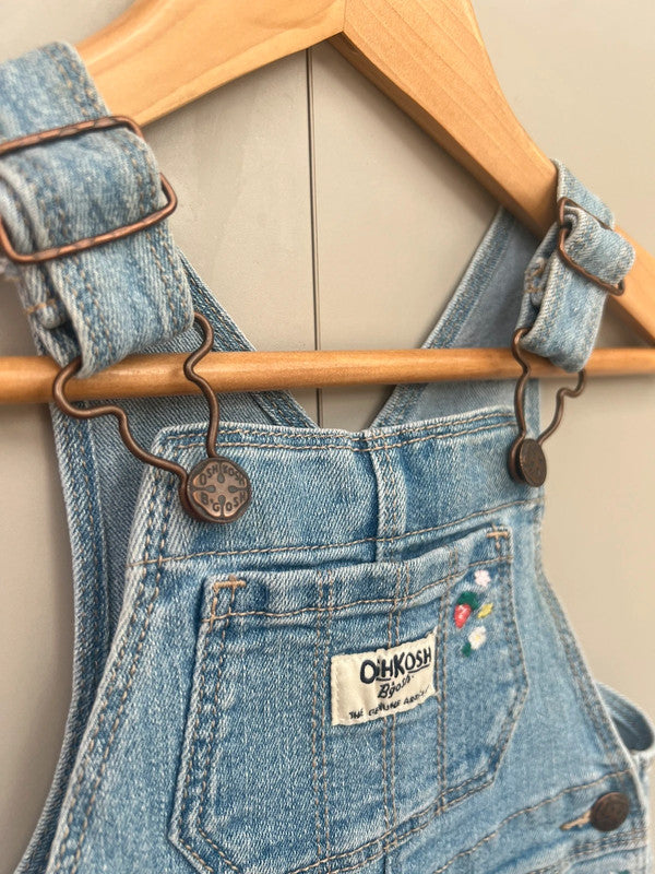 Oshkosh Denim Floral Dungarees 9M