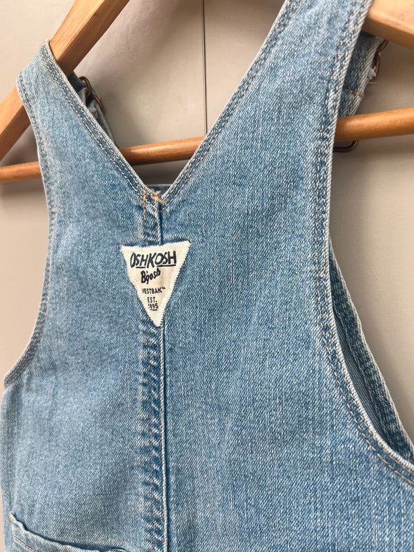 Oshkosh Denim Floral Dungarees 9M