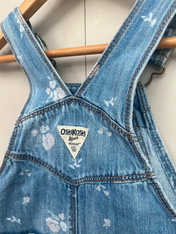 Oshkosh Floral Denim Dungarees 2T