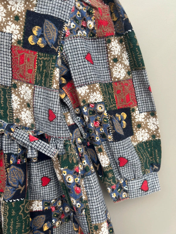 Vintage Autumn / Winter Patchwork Dress Age 2