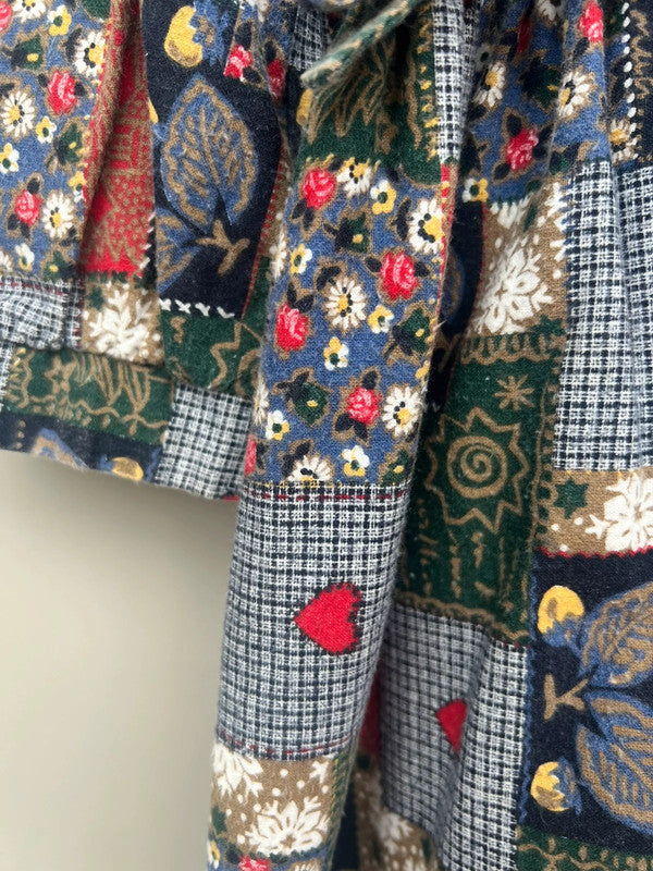 Vintage Autumn / Winter Patchwork Dress Age 2