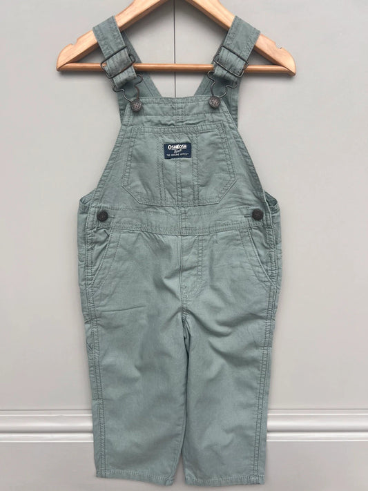 Oshkosh Sage Green Dungarees 2T