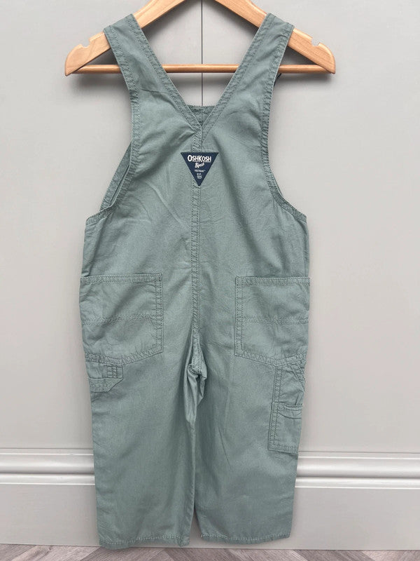 Oshkosh Sage Green Dungarees 2T